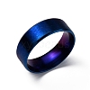 Stainless Steel Wide Band Finger Rings for Women Men RJEW-WH0009-13G-BU-1