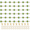 DIY Flower Brass Enamel Link Chains Bracelets/Necklaces Making Finding Kits DIY-AR0004-11-1