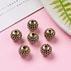 Brass Cubic Zirconia Beads ZIRC-F001-22G-6