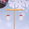 Christmas Theme Alloy Enamel Dangle Earrings FS-WGBB05F-20-1