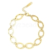 Ion Plating(IP) 304 Stainless Steel Horse Eye Link Bracelet for Women BJEW-K254-11A-G-1