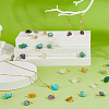 84Pcs 7 Colors Natural & Synthetic Mixed Stone Nuggets Pendants PALLOY-FH00145-5