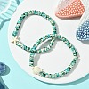 2Pcs Synthetic Turquoise Beads Stretch Bracelets BJEW-JB11407-3