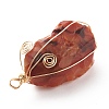 Natural Carnelian Pendants PALLOY-JF01721-4