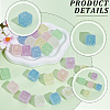 24Pcs 6 Colors Drusy Cube Resin Rhinestone Beads RESI-PA0001-43B-6