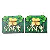 Saint Patrick's Day Single Face Printed Wood Pendants WOOD-E016-05-1