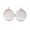 Tarnish Resistant 304 Stainless Steel Pendant Cabochon Settings LS-STAS-F191-14P-H-1