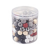 Painted Natural Wood Beads WOOD-YS0001-01-7