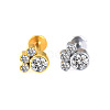 316L Surgical Stainless Steel & G23 Titanium Crystal Rhinestone Labrets for Women Men WG3A239-72-1