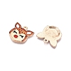 Christmas Theme Rack Plating Alloy Enamel Pendants ENAM-T021-13KCG-2