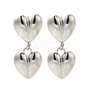 304 Stainless Steel Heart Stud Earrings for Women EJEW-U020-23P-1