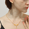 Golden Stainless Steel Jewelry Set QE0758-1-2
