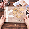 Gorgecraft Wooden Wedding Guestbooks Notepad AJEW-GF0003-13-3