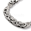 201 Stainless Steel Byzantine Chain Necklace NJEW-F222-26P-3