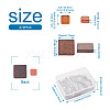 Elecrelive 272Pcs 2 Style Square Transparent Glass Cabochons GLAA-EL0001-01B-3