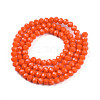 Opaque Solid Color Imitation Jade Glass Beads Strands EGLA-A044-P3mm-D03-3