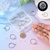 18Pcs 304 Stainless Steel Finger Ring Rhinestone Settings STAS-TA0005-86P-7