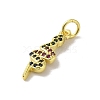 Real 18K Gold Plated Brass Pave Cubic Zirconia Pendants KK-M283-03B-G-2