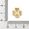 Brass Micro Pave Cubic Zirconia Slide Charms ZIRC-I068-06G-4