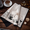 Coffee Theme Cotton and Linen Cup Mats AJEW-WH0201-015-5