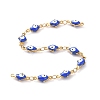 Enamel Hamsa Hand with Evil Eye Link Chains CHS-G023-01G-03-3