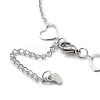 Tarnish Resistant 304 Stainless Steel Cable Chain Anklets AJEW-H104-04P-3