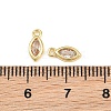 Brass Pave Clear Cubic Zirconia Pendants CU-CBAD306-05G-3