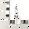 Rack Plating Brass Micro Pave Clear Cubic Zirconia Pendants KK-B093-15P-3