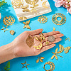38Pcs 19 Styles Iron Pendants IFIN-TA00001-78-7