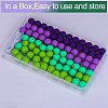 80Pcs 4 Style Round Silicone Focal Beads SIL-SZ0001-22J-4