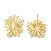 Rack Plating Flower Brass Stud Earrings EJEW-H016-32G-1