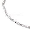 304 Stainless Steel Link Bar Chain Anklets for Women AJEW-AN00622-3