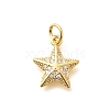 Brass Micro Pave Clear Cubic Zirconia Pendants LS-KK-Q040-01H-G-1