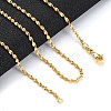 2mm Rack Plating Brass Singapore Chain Necklaces for Women Men MAK-L044-27G-1