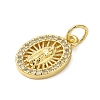 Rack Plating Brass Micro Pave Cubic Zirconia Pendants KK-P279-11G-2