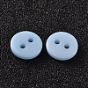 2-Hole Flat Round Resin Sewing Buttons for Costume Design BUTT-E119-24L-17-2