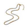 Two Tone 304 Stainless Steel Curb Chain Necklaces X-NJEW-JN03541-1