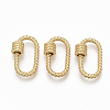 Brass Screw Carabiner Lock Charms KK-T047-02G-1