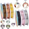 6 Rolls 6 Colors Round Copper Jewelry Wire CWIR-BBC0001-13-1