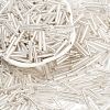 Silver Lined Transparent Glass Bugle Beads SEED-R028-2x15-B02-1