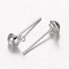 Earring Stud Ear Nail Iron Half Ball Post Earring Findings X-E219-S-2