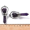 Natural Amethyst Pointed Big Pendants KK-H491-01P-04-3