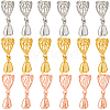 SUNNYCLUE 30Pcs 3 Colors Filigree Rack Plating Brass Pendant Pinch Bails KK-SC0005-58-1