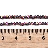 Electroplate Glass Beads Stradns EGLA-H114-02A-04-3