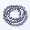 Electroplate Transparent Glass Beads Strands EGLA-A034-T1mm-W02-2