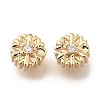 Brass Micro Pave Cubic Zirconia Beads KK-Q001-02G-1