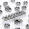 Brass Rhinestone Spacer Beads RB-A014-L8mm-01B-NF-1