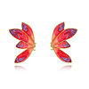 Alloy Enamel Stud Earrings for Women WG18F6F-01-6