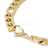 PVD Vacuum Plating 304 Stainless Steel Figaro Chains Bracelet for Men Women STAS-E001-07G-3