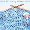 Glass and 201 Stainless Steel Pendant Locking Stitch Markers HJEW-NB00185-4
